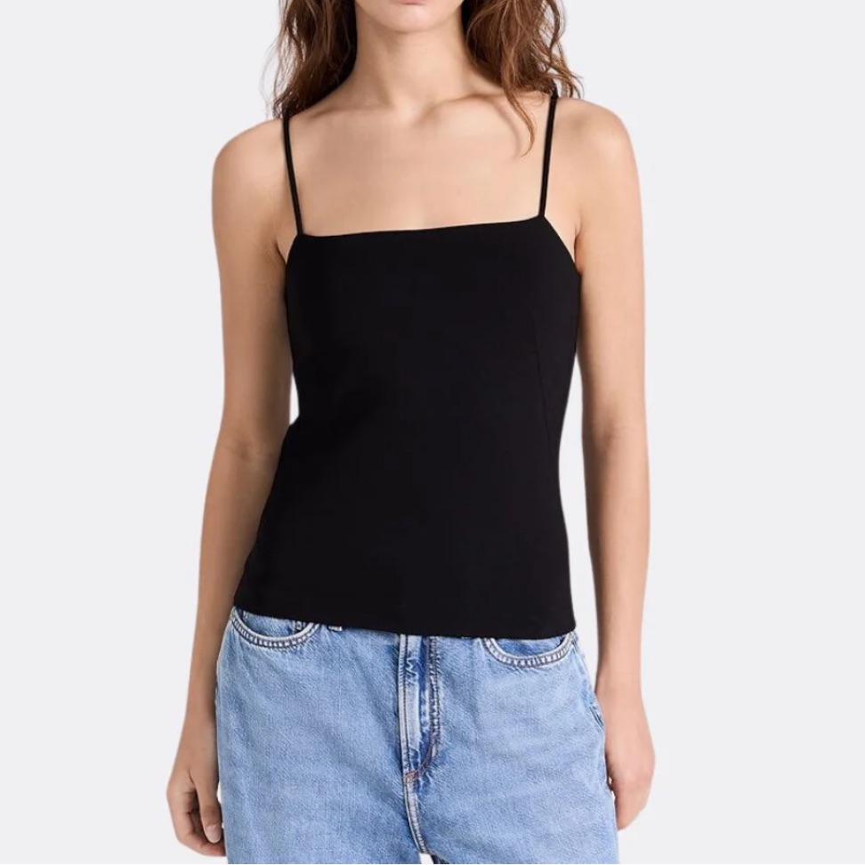 Rag & Bone Black Irina Ponte Camisole With Adjustable Straps